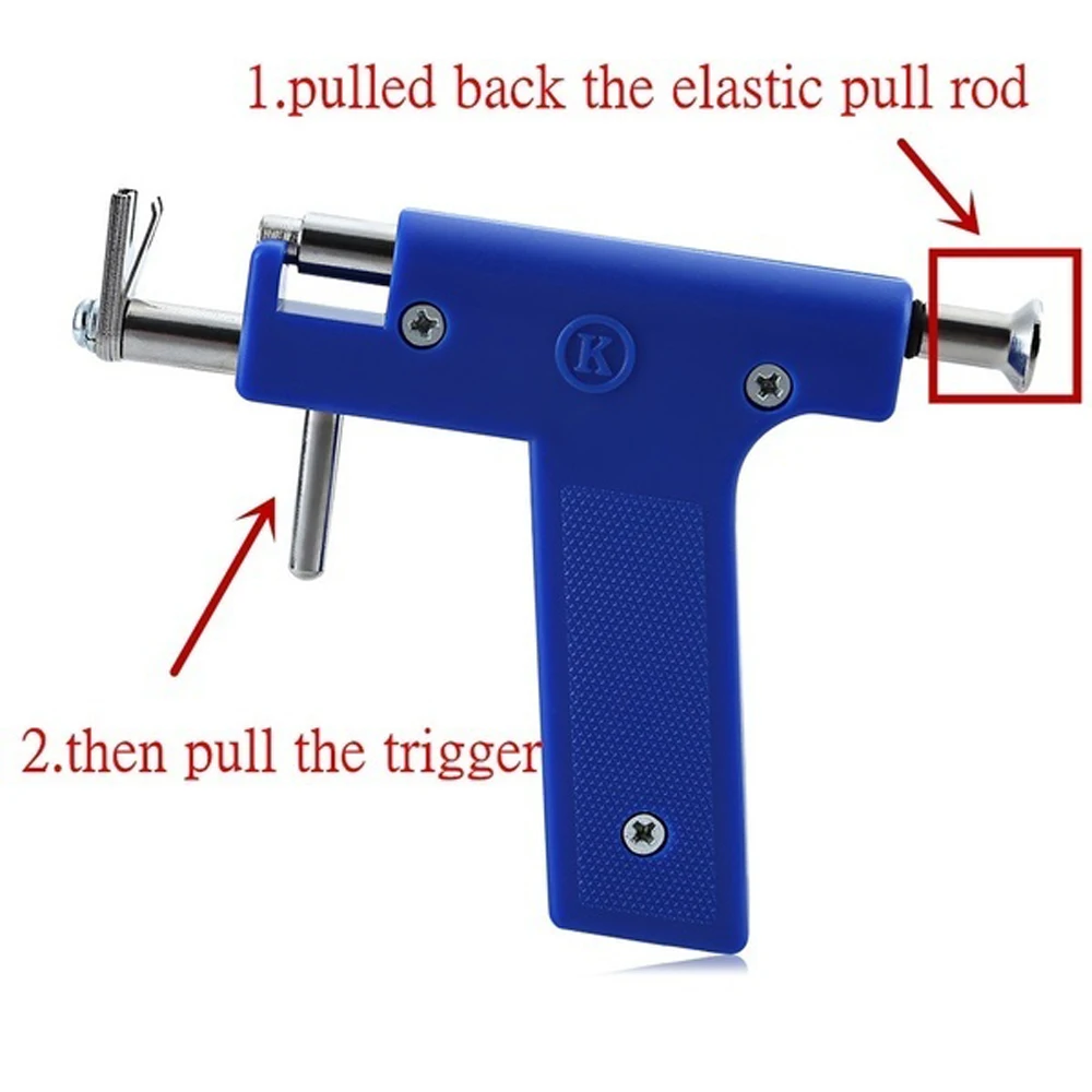 Самый популярный из нержавеющей стали Мини Профессиональный гвоздь пистолет инструмент для пирсинга тела Набор для ушей пирсинг носа с ушками шпильки инструменты