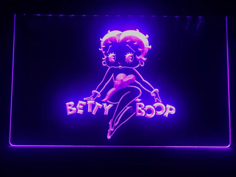G197 Betty Boop неоновый светильник Знак Домашний декор магазин ремесла светодиодная