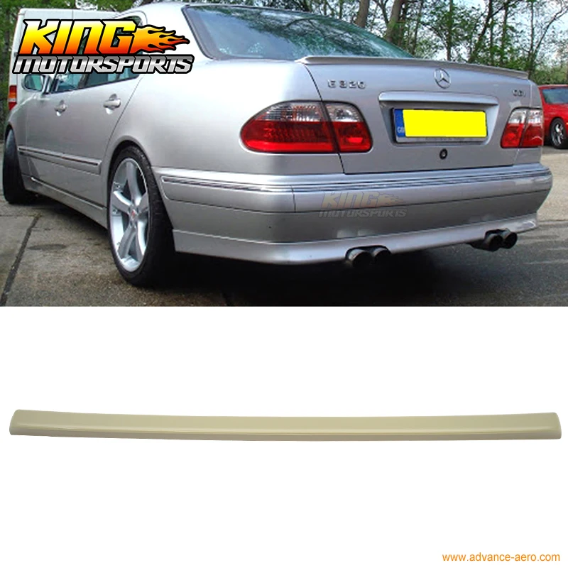 For 95 01 Benz E Class W210 Abt Style Unpainted ABS Trunk Spoilerin License Plate from