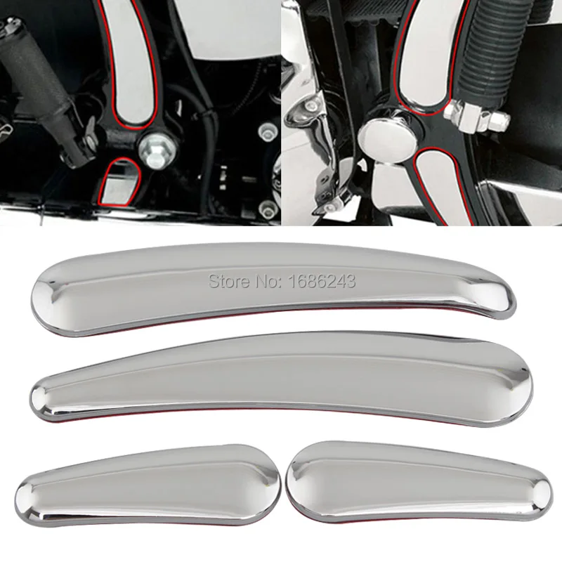 Хромированные мотоциклетные изогнутые вставки для рамы Swingarm подходят Harley Softail