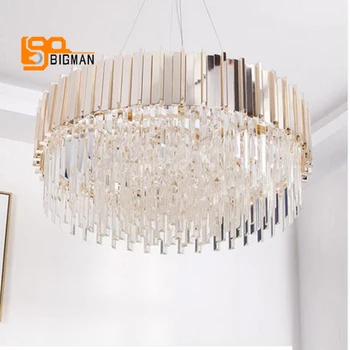 

new arrival luxury crystal chandelier modern lighting gold dinning room living room LED light fixtures