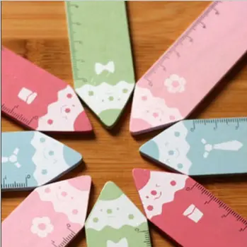 

Colorful Pencil design wood Ruler/bookmark/15 CM straight ruler