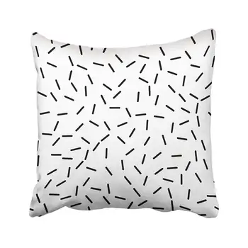 

Black and White Retro in Memphis Styling Trends 80 90S Mosaic Websites Fabrics Packaging Interiors Throw Pillow Covers