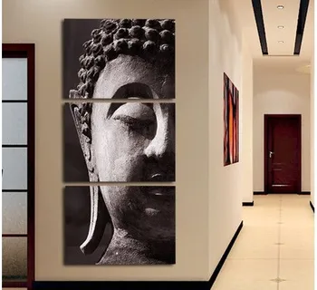 

3 Panel Wall Art Religion Buddha Oil Style Painting On Canvas No Framed Room Panels For Home Modern Decoration Art Print Picture