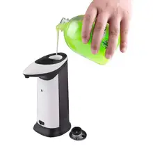 420 мл нержавеющая сталь ИК сенсор Бесконтактный автоматический дозатор жидкого мыла для кухни ванной дома черный качество Прямая поставка