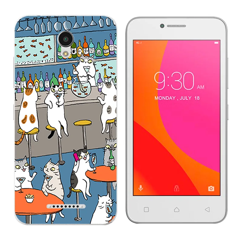 for Lenovo Vibe B A2016 A1010 A20 A Plus APlus A1010a20 A2016A40 Book Cat Printing Phone Cases Silicone Cover |