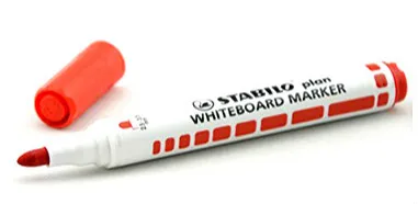 5 шт./лот, немецкая Stabilo plan, маркерная ручка для доски, 641#, круглый маркер для доски, стираемый маркер, обучающая маркерная доска, ручка для письма - Цвет: Red