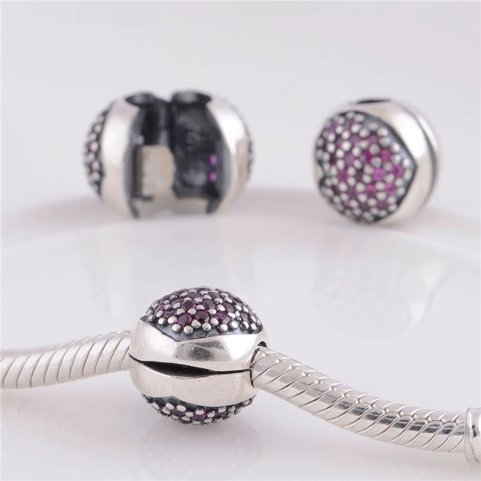 

_ Серебряные бусины, сердца, зажим и бусины с застежкой, женское серебряное ювелирное изделие, подвеска в стиле Пандоры, серебряный браслет, подвеска