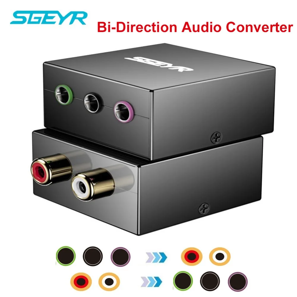 Адаптер для аудиоконсоли 5 1 конвертер SGEYR hdmi rca в 3x 1/8 3 мм аудиоразъем