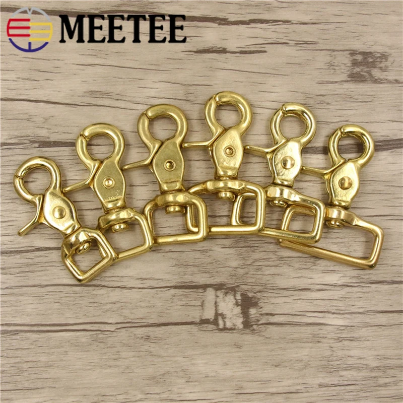 

2Pcs 14-38mm Solid Brass Metal Buckles for Bag DIY Dog Collar Straps Swivel Trigger Clips Snap Hook Luggage Accessories BD271