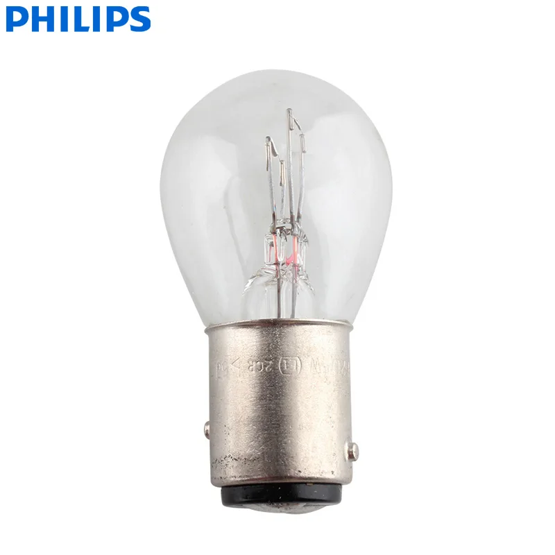 Philips Vision P21/5 W S25 12499CP BAY15d стандартные оригинальные сигнальные лампы Туран сигнальный светильник стоп-светильник 10 шт