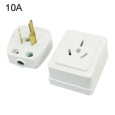 Белый пластиковый корпус AU разъем Набор 10A/16A AC250V для 10 мм кабель питания - Цвет: 10A Stocker and Plug