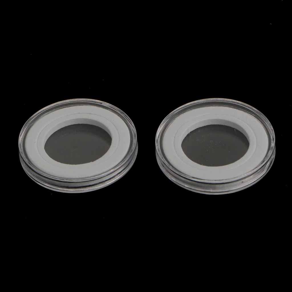1x Coin Case For 38MM Coin Red Display Box Double Clear Capsule Collections