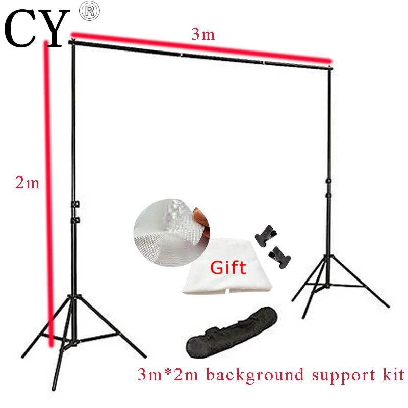 

Inno new arrive Photo Studio Background Support 3m x 2m backgroud stand kits with Free Backdrop high quality hot sale PSBS2