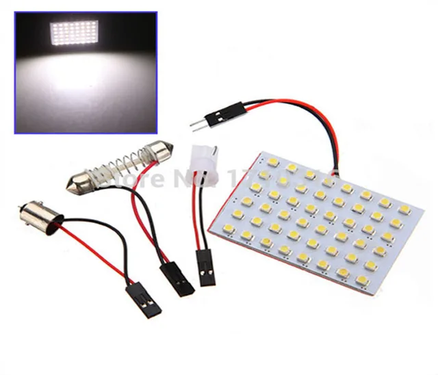 1 шт 1210 48 SMD светодиодный высокое Мощность автомобиля светодиодный интерьер комнаты купол дверь автомобиля света Панель Лампа Белый Лидер продаж