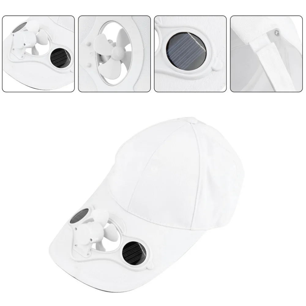 Aire acondicionado aire fresco ventilador gorra con ventilador Solar ventilador fresco para ciclismo ahorro de energía No requiere pilas pesca de verano