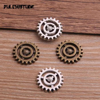 

12PCS 18mm Two Color Vintage Metal Zinc Alloy Steampunk Gear Charms Fit Jewelry Pendant Charms Makings