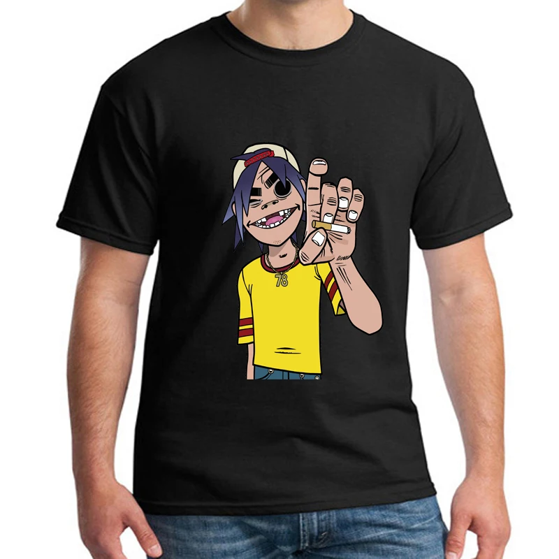 Мужская футболка с коротким рукавом Gorillaz забавная аниме 2018|Футболки| |