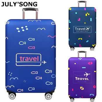 

JULY'S SONG Suitcase Travel Luggage Cover Elastic Dust Trolley Protection Cover Comfort And High Quality Travel Accessories