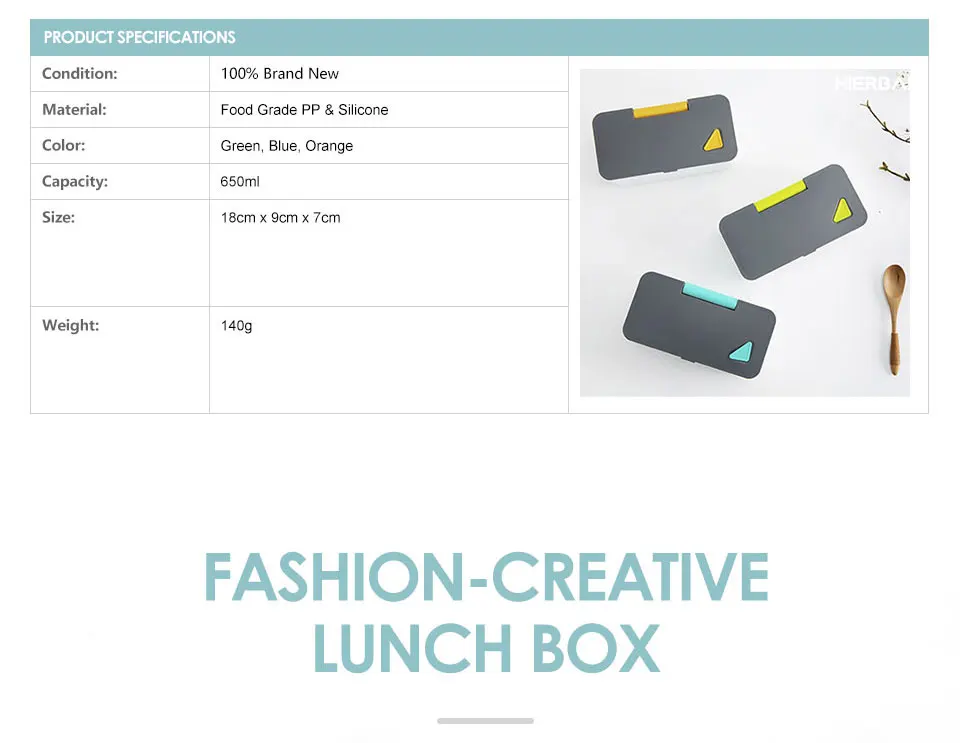 Модный дизайн PP Ланч-бокс водонепроницаемый микроволновый Bento box контейнер для еды с отделениями держатель для сотового телефона