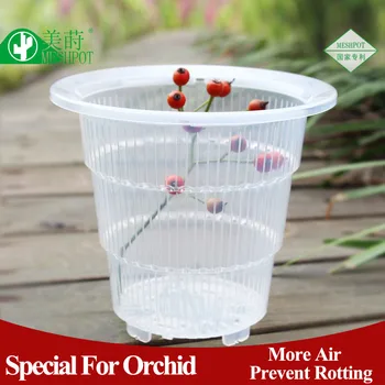 

Meshpot 4 5 6 Inches Clear Orchid Pot With Holes Plastic Flower Pot Orchid Container Garden Supplies Home decoration