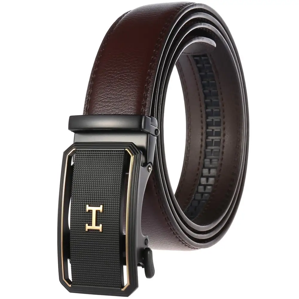 

Men's Fashion Automatic Buckle Leather Luxury Designer Male Belt Waist Strap Belts for Men Ceinture Homme Cinturon