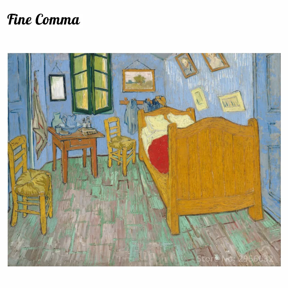 

Bedroom in Arles first version by Vincent van Gogh Hand painted Oil Painting Reproduction Replica Wall Art Canvas Painting Repro