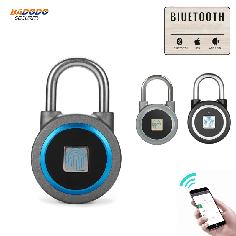 Водонепроницаемый БЕСКЛЮЧЕВОЙ портативный Bluetooth Смарт замок отпечатков пальцев