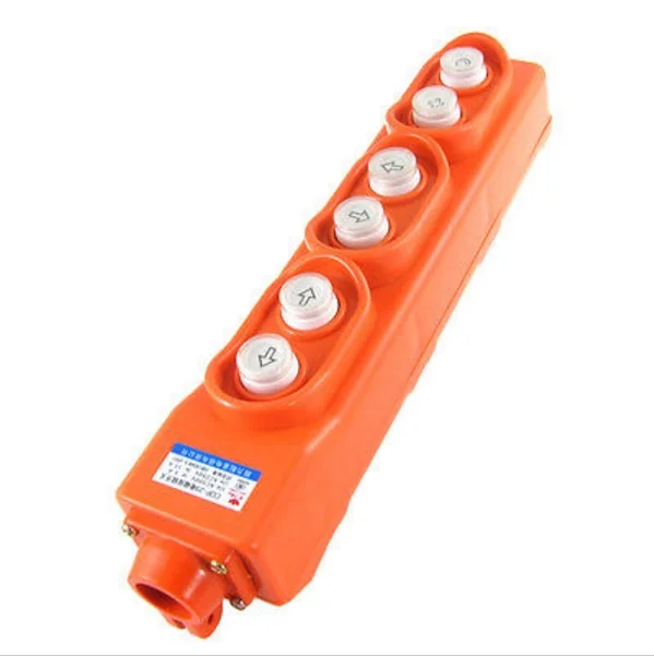 Rain Proof Crane Hoist 6 Way Push Button Switch Pendant Control Station