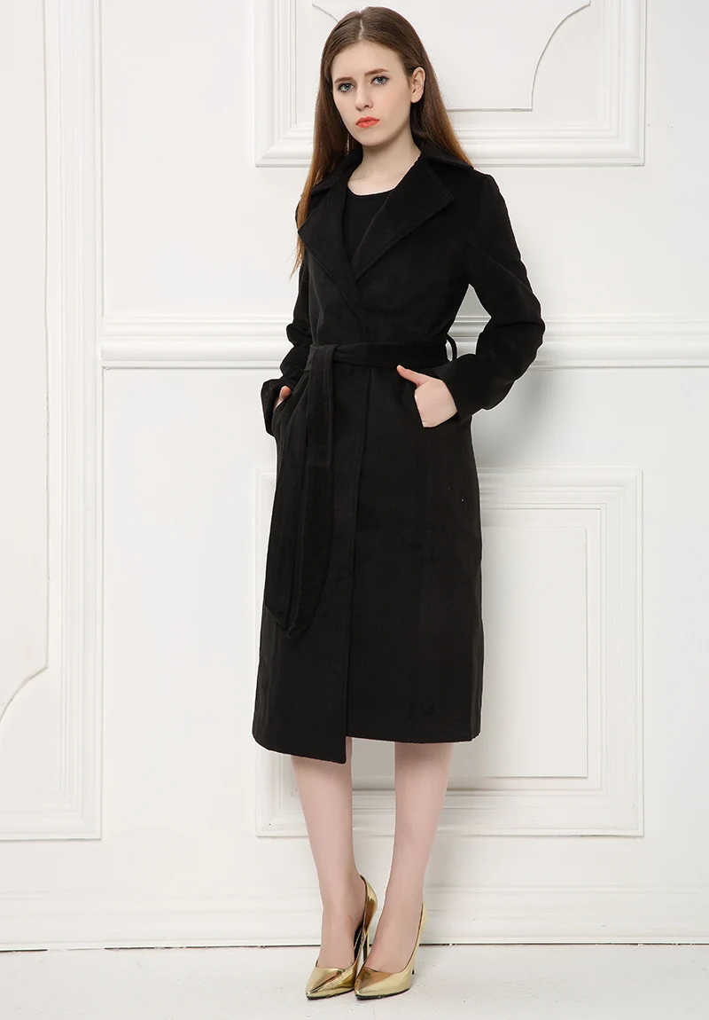 New Style Ultra Long Woolen font b Jacket b font for Fashion Ladies font b Women