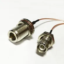 N женский разъемы с гайками переключатель RP-TNC Женский Гайка мужской контактный разъем RG178 кабель адаптер 15 см 6"