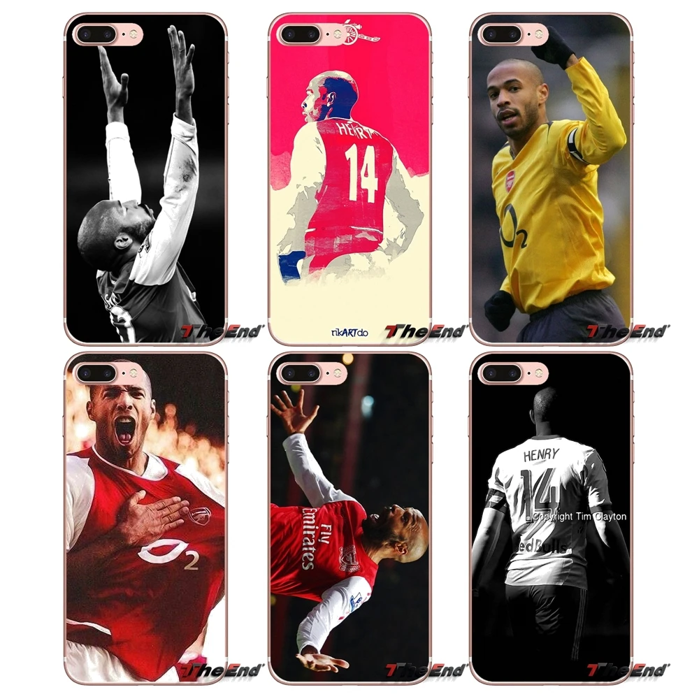 

For Samsung Galaxy S3 S4 S5 MINI S6 S7 edge S8 Plus Note 2 3 4 5 Grand Core Prime Thierry Henry Legend Soccer Star Soft Case