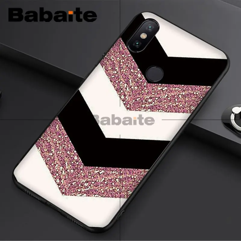 Fashion Geometric Splice Pattern Marble gold pink marble stone