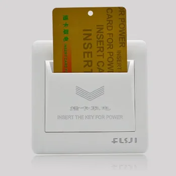

10PCS Luxury Wall Card Switch, Ivory White, Brief Art Fashion 30A Insert Key Delay to take Power Switch 15 second Time Delay