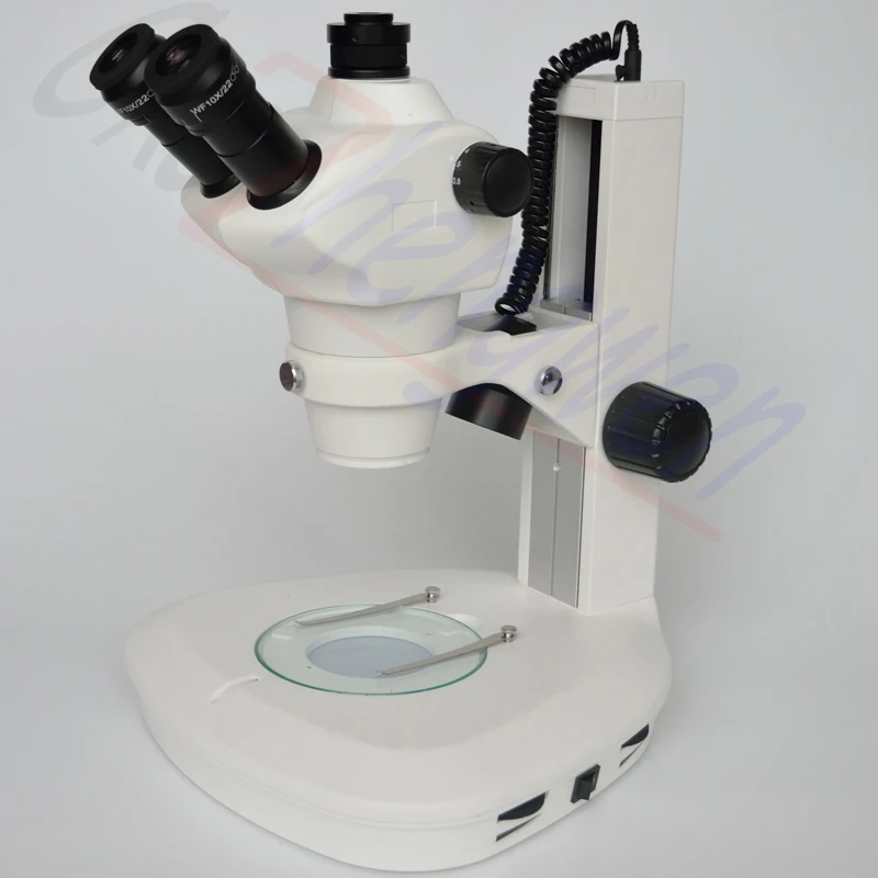 FYSCOPE 8X 50X трек стенд Стерео Зум Parfocal тринокулярный микроскоп с верхней и нижней
