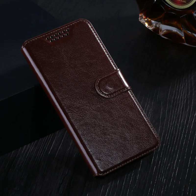 Чехол-книжка Casefor lenovo Vibe C A2020 A2020a40 DS A, чехол-кошелек в стиле ретро, кожаный чехол, защитный держатель для карт, чехол-книжка для телефона - Цвет: Browm