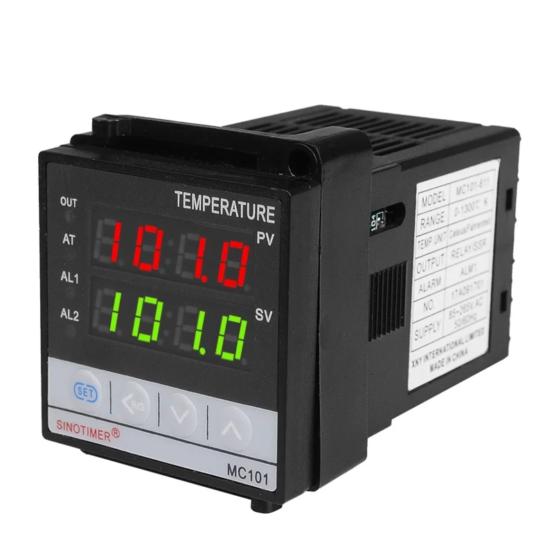 Фаренгейт короткий корпус вход PT100 K термопара цифровой PID регулятор температуры SSR релейный выход для тепла с сигнализацией MC 101