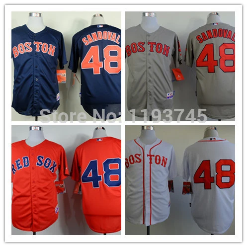 New Arrival Mens Boston Red Sox Jerseys #48 Pablo Sandoval