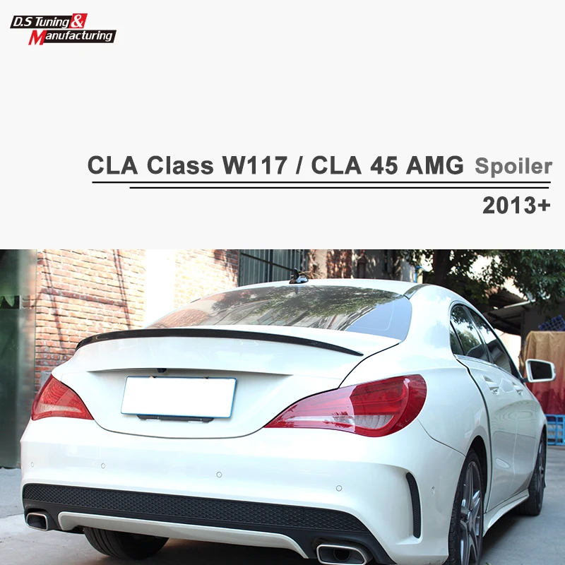 W117 Carbon Fiber Wing Rear Back Spoiler For Mercedes CLA Class Rear