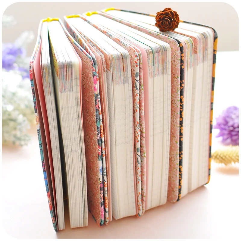 Cute PU Leather Floral Flower Schedule Book Diary Weekly Planner Notebook School 