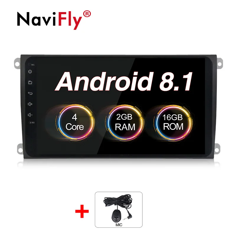 car dvd NaviFly 9 дюймов Android 8,1 Автомобильный мультимедийный плеер радио gps навигация для Porsche Cayenne 2003-2010 с Авторадио wifi BT RDS - Цвет: car dvd