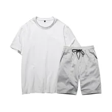 Брендовый мужской костюм с коротким рукавом, летний дизайнерский модный однотонный европейский размер, крутая повседневная короткая спортивная одежда, комплект мужской одежды для отдыха, BFDT41