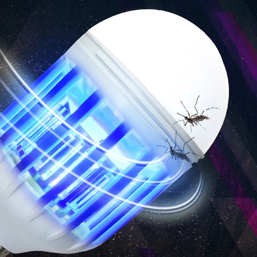 Комплект из 3 предметов, 2 в 1 светодиодный лампа инсектицидная лампа E27 15 Вт вредителей лампа управления 110 V 220vAnti-Mosquito летающих бабочек Убийца свет