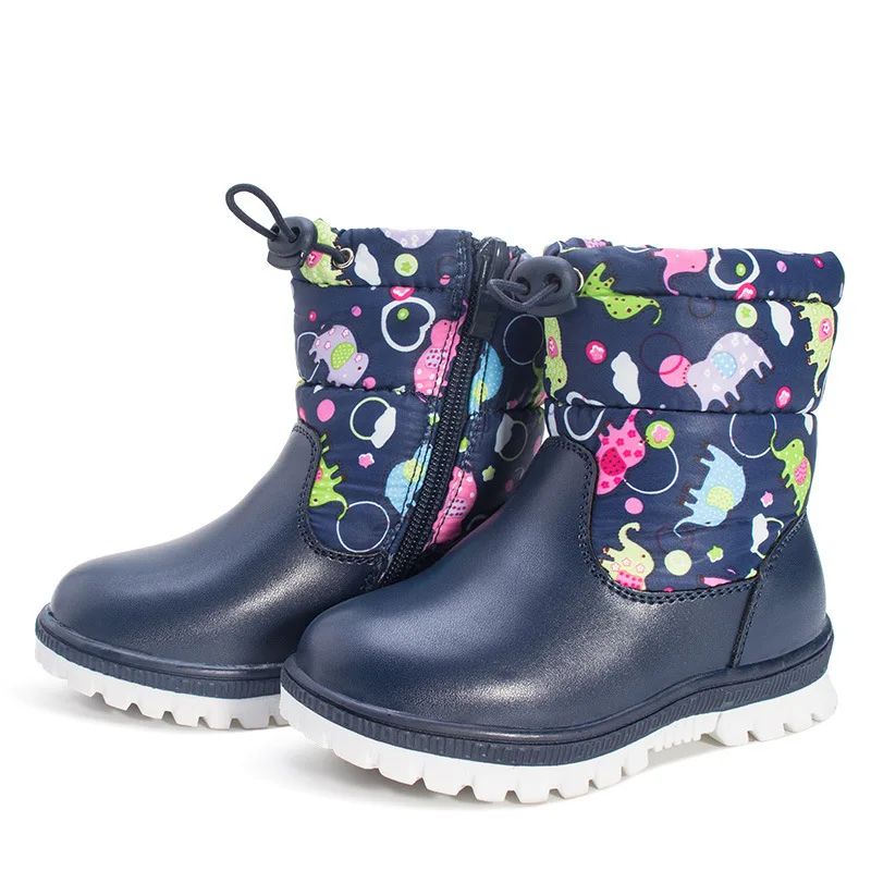 

Snow Boots Winter Kids Shoes Soft Warm Ankle Boots Unisex Hook&loop Rubber Black Red Blue Color Paltform Kids Shoes comfortable