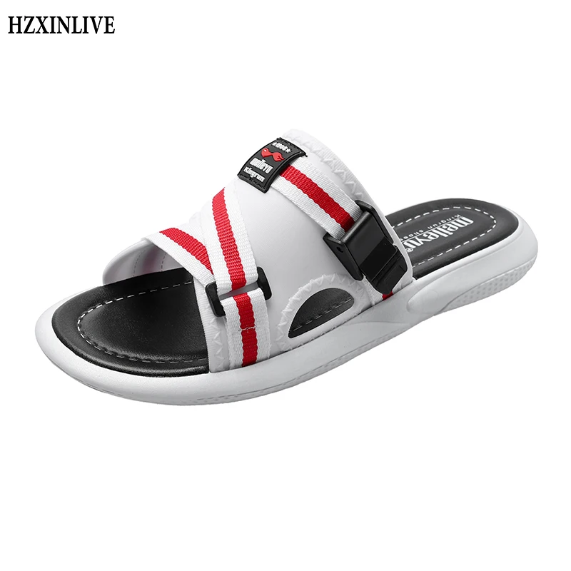 

ERNESTNM 2019 Summer Women Flat Platform Slippers Cotton Facric White Shoes Slip on Open Toe Tower Solid Slides Zapatos De Mujer