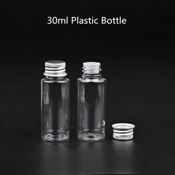 

100pcs/Lot Wholesale 30ml/cc Essential Oil Bottle Cosmetic Pot Mini Alunimum Cap Refillable Jar Emulsion Packaging Empty Vial