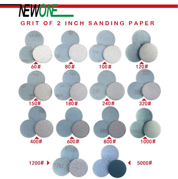 

Newone 30 Pcs/lot 50MM 2 Inches Dry Grinding Abrasive Paper Flocking Sandpaper Pad Sanding Disc Woodworking for Electric Grinder