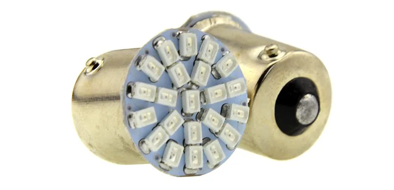 2x BA15S P21W 1156 22 светодиодный 1206 SMD Автомобильный задний боковой индикатор, парковочная лампа, красный, белый, желтый