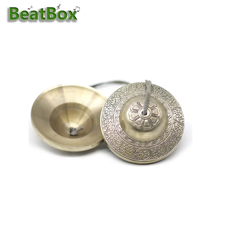 

BeatBox 9CM Handcrafted Tibetan Meditation Tingsha Cymbal Bell With Propitious Cloud Symbols