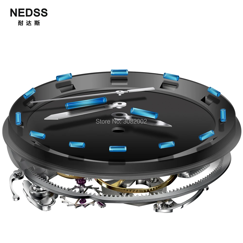 

Luxury brand tritium watch seiko mechanical watches steel sapphire 50M water resistant fashion watch military male wristwatch